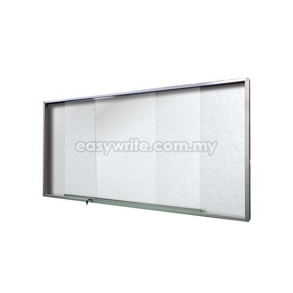 Sliding Glass Cabinet With Soft Notice Board (Aluminium Frame)