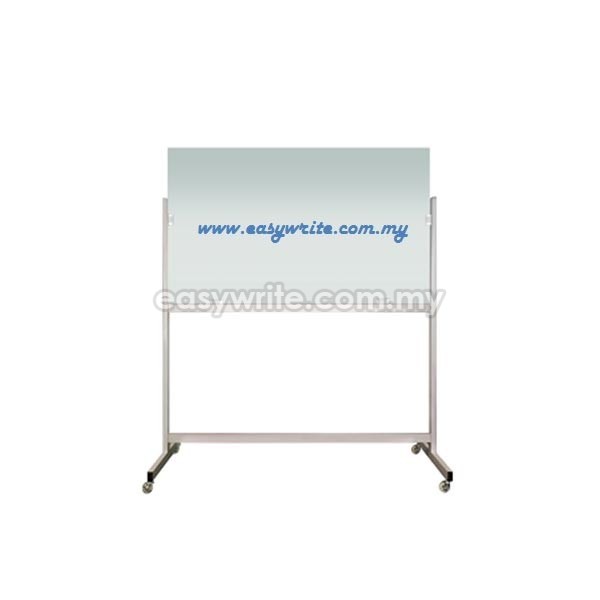 Mobile Magnetic Glass Writing Board  (Frameless)