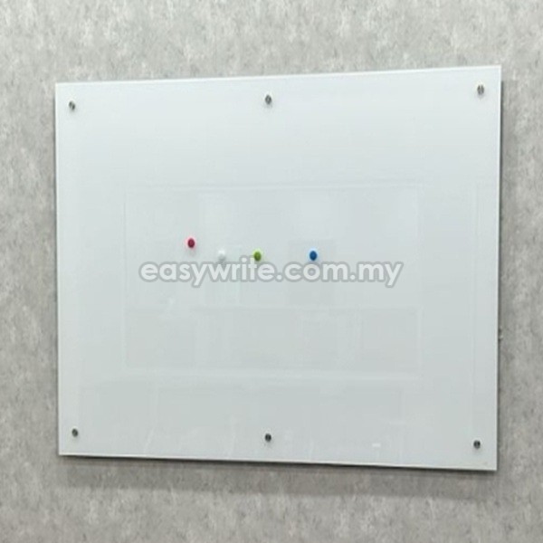 Super White Magnetic Glass Writing Board (Frameless)