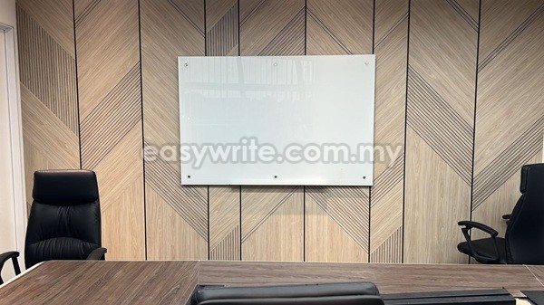 Super White Non Magnetic Glass Writing Board (Frameless)